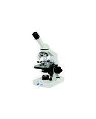 Microscopio Monocular Student Acromático N-10 Objetivos 4 -  10 -  40X,  Revolver  Triple Oculares 10X, Condensador Abbe,  Iluminación Led