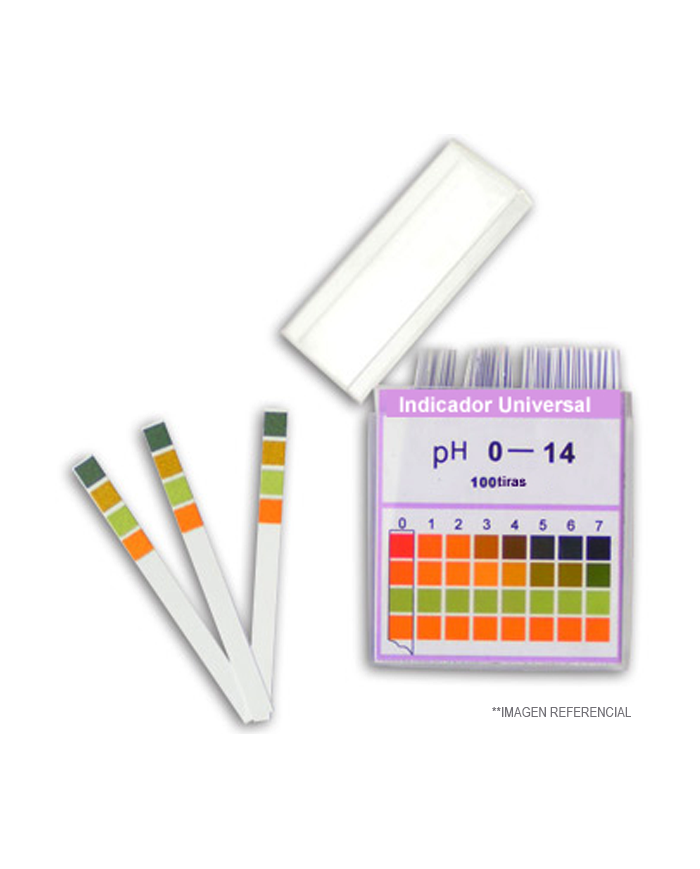  Tiras de prueba de pH de plástico, pH universal 0-14