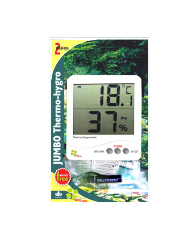Termohigrometro Digital, - 50 A +70 °C, 20-99% Hr, Max Y Min, Tipo Jumbo
