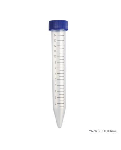 Tubo centrifugo polipropileno esteril 15 ml. bolsa con 50 unidades. base c—nica