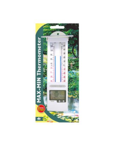 termómetro de máxima y mínima sin mercurio. panel digital electrónico