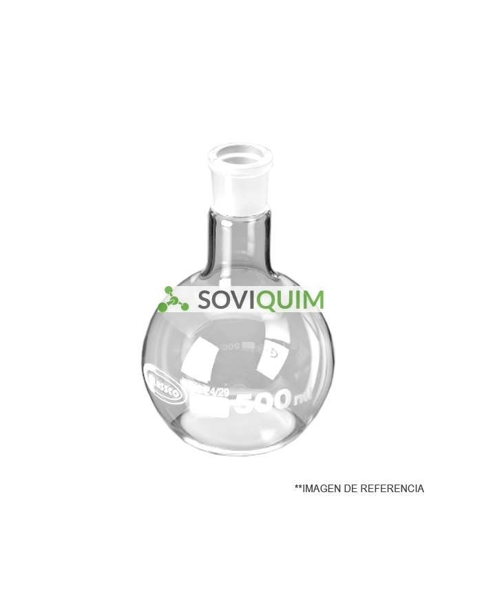 Matraz balon f/plano. esmerilado central Volumen 1000 ml. NS 29/32