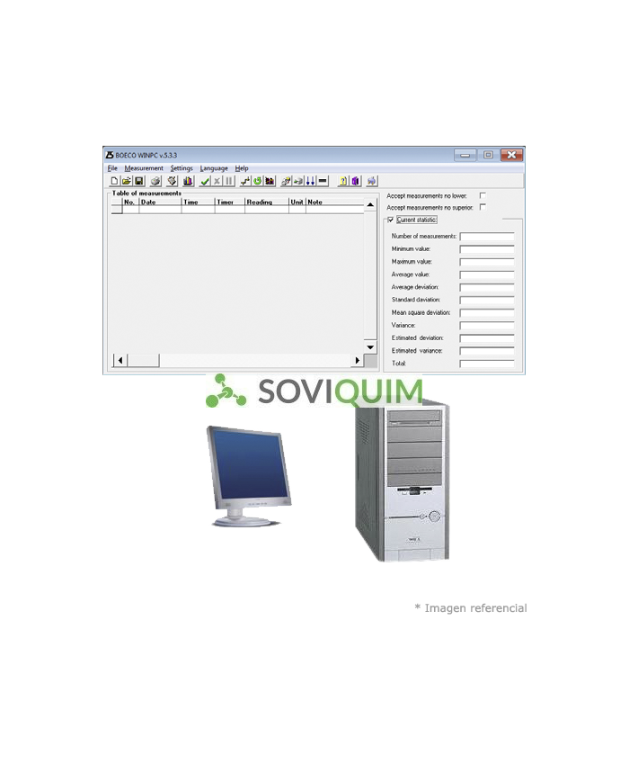 SOFTWARE WIN PC PARA Balanzas Boeco. codigos A0021XXX