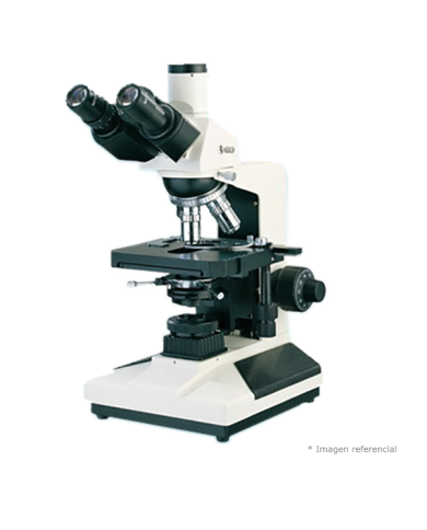 Microscopio Trinocular 30. Objetivo 4x.10x.40x.100x plan acromatico. oculares 10x/18 mm. 6V y 20W. Condensador Abbe