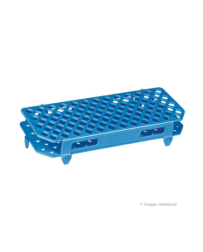 Gradilla de tubos eppendorf, 100 posiciones color azul