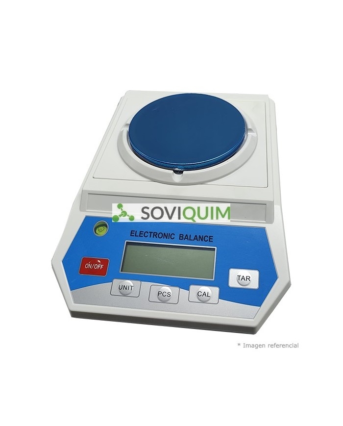 Balanza digital electrónica 3000 gr/0,1 , Plato circular Ø 130mm. Display LCD con transformador y opción pilas