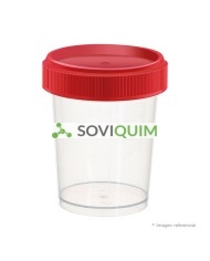 Caja de FRASCO ORINA con 500 unidades, tapa rosca, 60 ml envasado de Unidad- Aséptico - Esteril