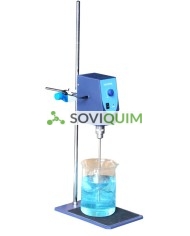 Agitador Mecánico 20Lt.Analogo Con Soporte , Nuez Y Hélice 4 Aspas L 27 Cm