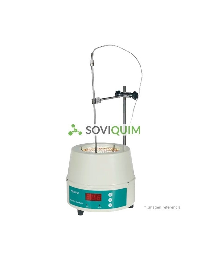 Manta calefactora de 250ml.Temp 450°C, digital display, PT100