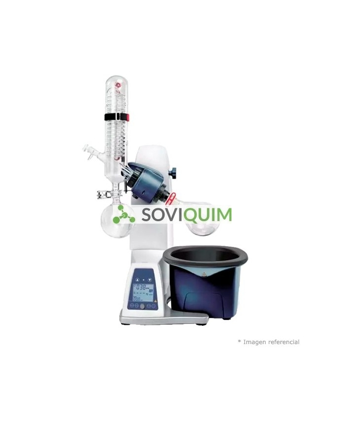 ROTAVAPOR CON BAÑO INTEGRADO Digital de 5 litros, 0 a 180°C, 20 a 280 rpm, rango de 50 a 3000 ml, Mod RE100Pro