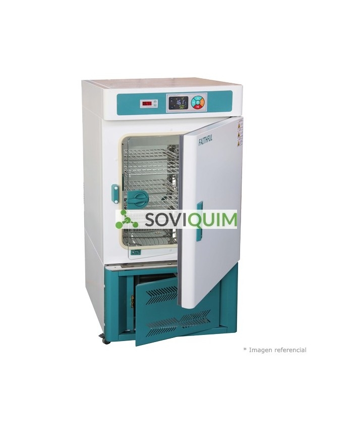 Incubadora refrigerada para DBO de 70lt,Circulacion Forzada,Rango Temp 0-65°C.Pantalla LCD. Timer.
