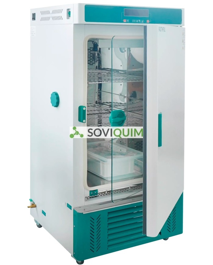 Incubadora de temperatura y humedad constantes, humidificación: 10 ~ 65 ℃, 45 % ~ 95 % RH, 150 lts